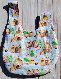 Large Knot Tote - Gingerbread Campers