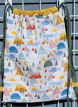 Load image into Gallery viewer, Cotton Drawstring Tote - Boho Mountain