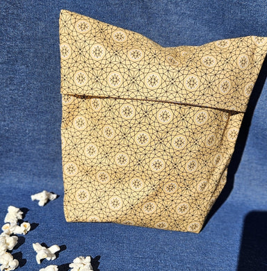 Reusable Popcorn Bag - Geometric Stars
