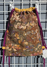 Load image into Gallery viewer, Cotton Drawstring Tote - Leaf Print Batik