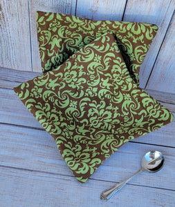 Bowl Cozies - Green and Brown Swirl