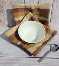 Load image into Gallery viewer, Bowl Cozies - Brown Plaid