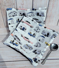 Load image into Gallery viewer, Bowl Cozies - Vintage Cars and Campers