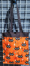 Load image into Gallery viewer, Large Market Tote with Pocket - Orange MCM Cats