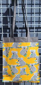 Large Market Tote with Pocket - Koala Bears