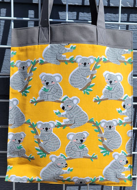 Large Market Tote with Pocket - Koala Bears