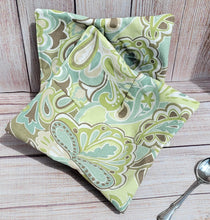 Load image into Gallery viewer, Bowl Cozies - Green and Brown Paisley