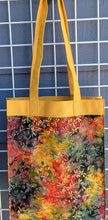 Load image into Gallery viewer, Large Market Tote with Pocket - Golden Dragonflies Batik