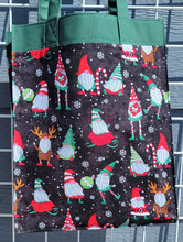 Load image into Gallery viewer, Large Market Tote with Pocket - Christmas Gnomes