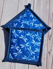 Load image into Gallery viewer, Pot Holders - Blue Dragonflies
