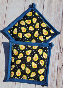 Pot Holders - Starry Avocadoes