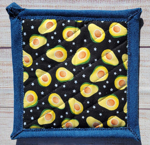 Pot Holders - Starry Avocadoes