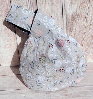 Large Knot Tote - Grey Cotton & Indigo