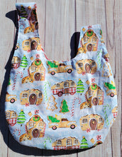 Load image into Gallery viewer, Large Knot Tote - Gingerbread Campers