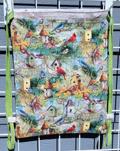 Load image into Gallery viewer, Cotton Drawstring Tote - Birdhouses