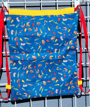Load image into Gallery viewer, Cotton Drawstring Tote - Fishing Lures