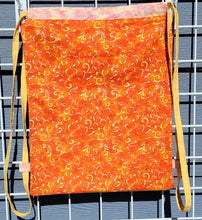 Load image into Gallery viewer, Cotton Drawstring Tote - Orange Flourish
