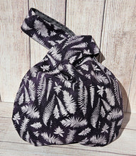 Load image into Gallery viewer, Large Knot Tote - Purple Leaves