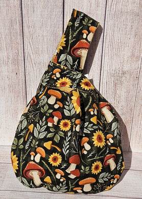 Large Knot Tote - Golden Mushrooms
