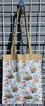 Load image into Gallery viewer, Large Market Tote with Pocket - Mushrooms and Hedgehogs