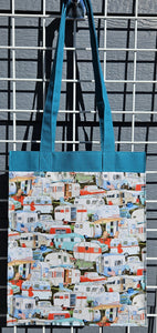 Large Market Tote with Pocket - Sisters on the Fly
