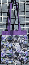 Load image into Gallery viewer, Large Market Tote with Pocket - Purple Wolves