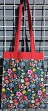 Load image into Gallery viewer, Large Market Tote with Pocket - Mushrooms and Flowers