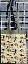 Load image into Gallery viewer, Large Market Tote with Pocket - Cats with Books