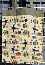 Load image into Gallery viewer, Large Market Tote with Pocket - Cats with Books