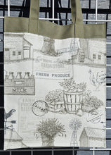 Load image into Gallery viewer, Large Market Tote with Pocket - Vintage Farmstead