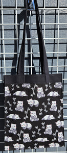 Large Market Tote with Pocket - Pandas