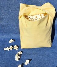 Load image into Gallery viewer, Reusable Popcorn Bag - Orange Starburst Batik