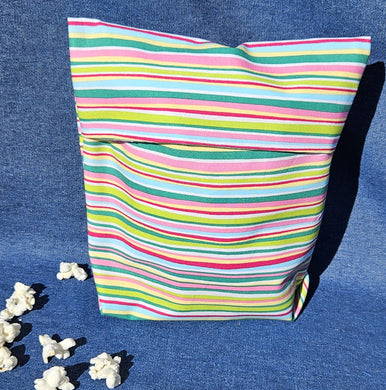 Reusable Popcorn Bag - Mixed Stripe