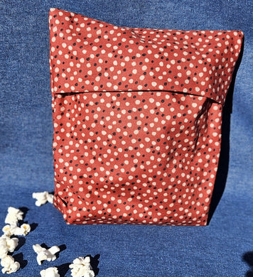 Reusable Popcorn Bag - Rusty Dots