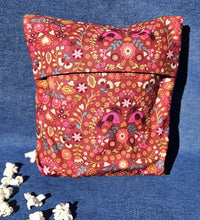 Load image into Gallery viewer, Reusable Popcorn Bag - Pink Birds and Flowers