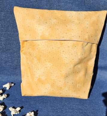 Reusable Popcorn Bag - Yellow Tone-on-Tone