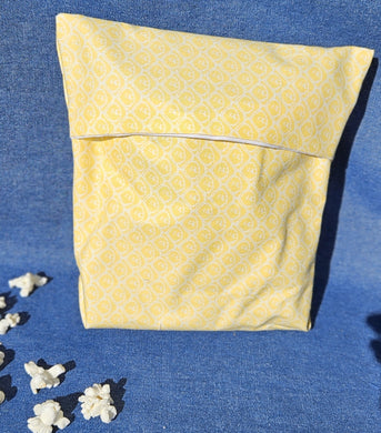Reusable Popcorn Bag - Yellow Geometric