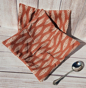 Bowl Cozies - Rust Feathers