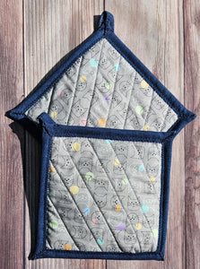 Pot Holders - Grey Cats