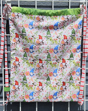 Load image into Gallery viewer, Cotton Drawstring Tote - Spring Gnomes