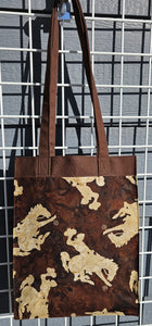 Large Market Tote with Pocket - Bucking Broncos