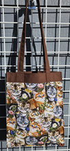 Load image into Gallery viewer, Large Market Tote with Pocket - Kittens with Butterflies