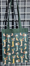 Load image into Gallery viewer, Large Market Tote with Pocket - Cowgirl Boots
