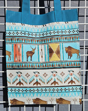 Load image into Gallery viewer, Large Market Tote with Pocket - Buffalo Totem