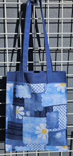 Load image into Gallery viewer, Large Market Tote with Pocket - Daisy Denim