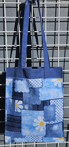 Large Market Tote with Pocket - Daisy Denim
