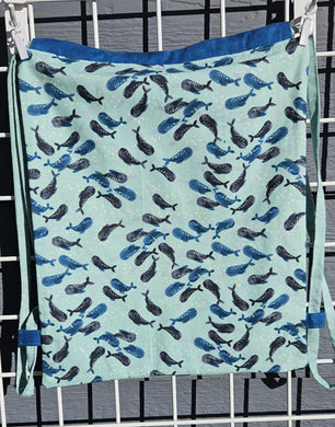 Cotton Drawstring Tote - Narwhals