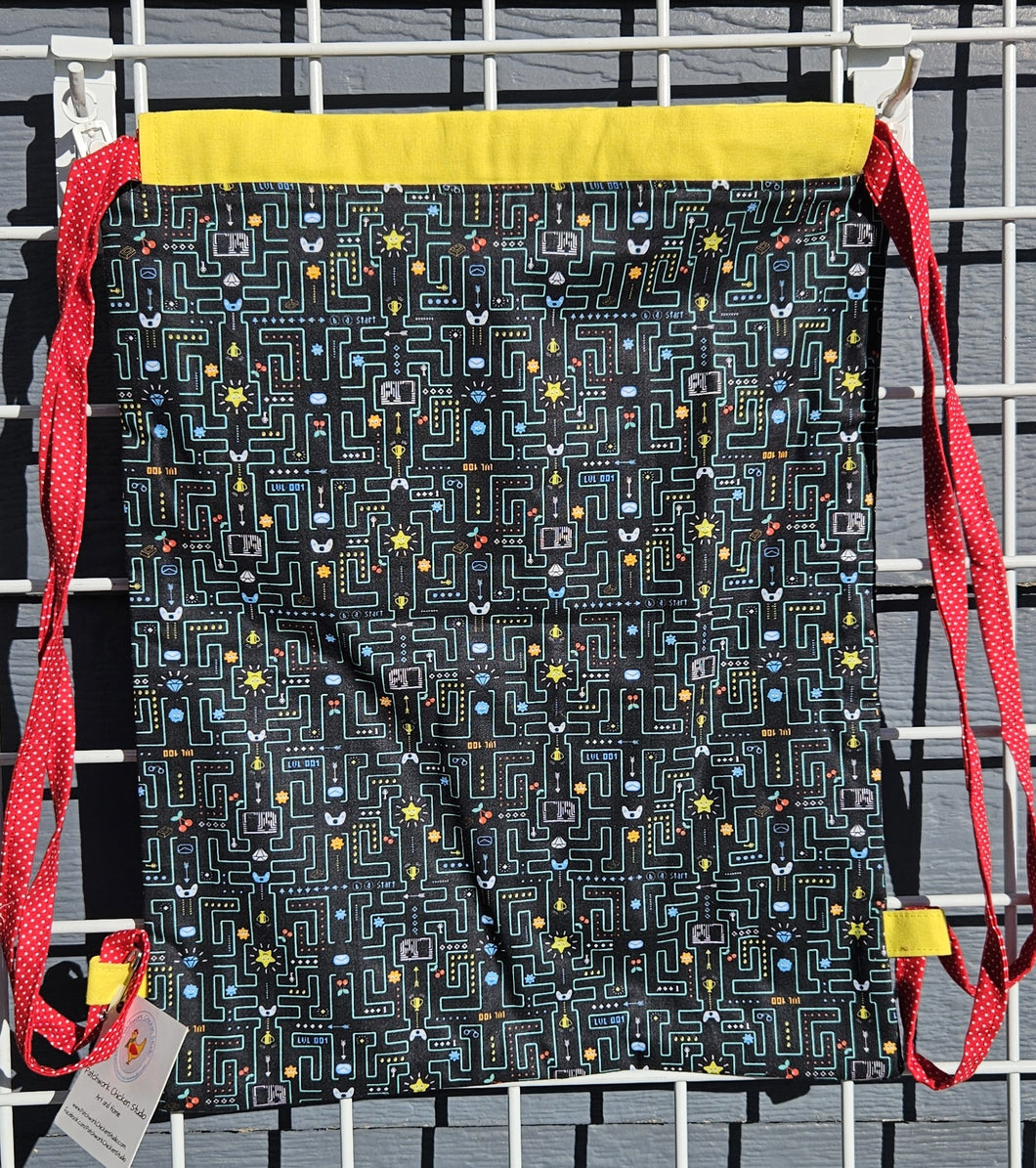 Cotton Drawstring Tote - Gaming