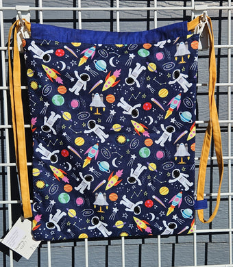 Cotton Drawstring Tote - Astronaut