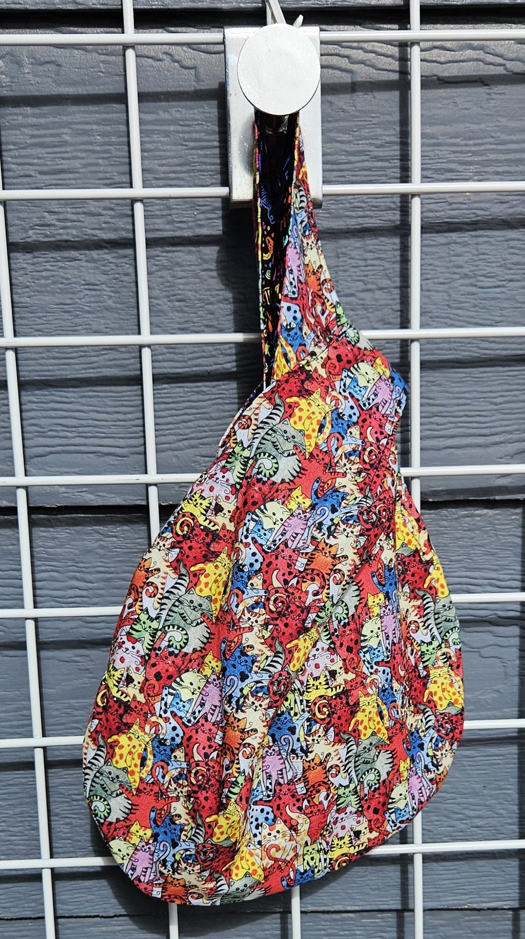 Large Knot Tote - Bright Colorful Cats